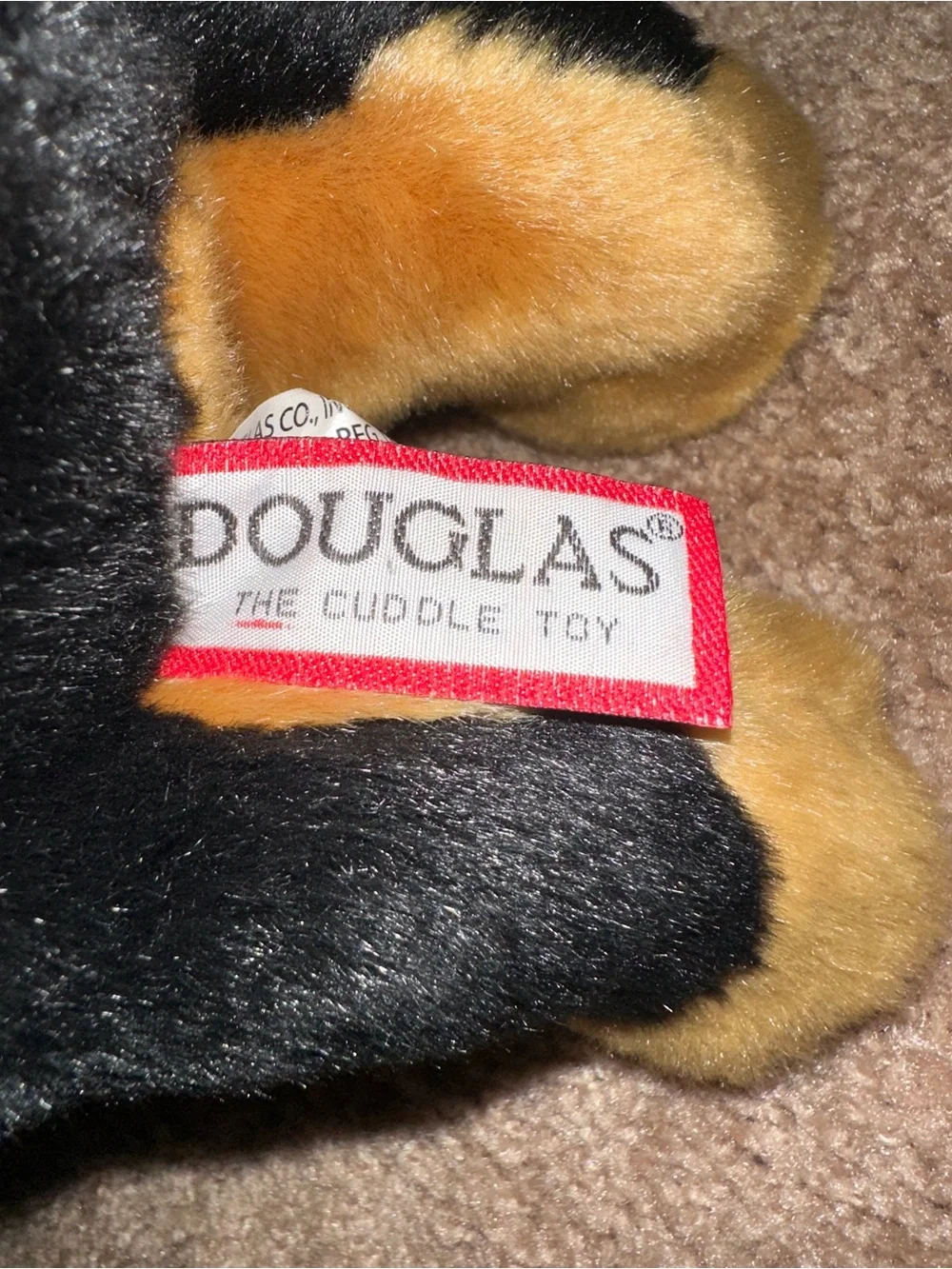 Douglas Plush Dachshund Dog Toy - Black and Brown